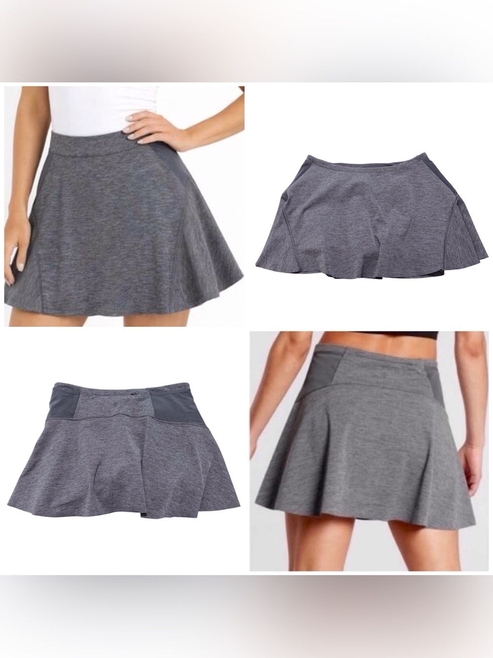 Athleta Match Point Skort with Pockets in Gray Size Medium EUC